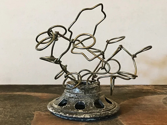 Antique Crazy Wire Flower Frog - The Junk Parlor